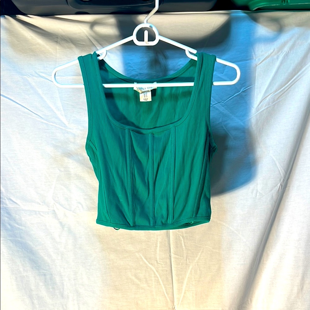 Green Sleeveless Top